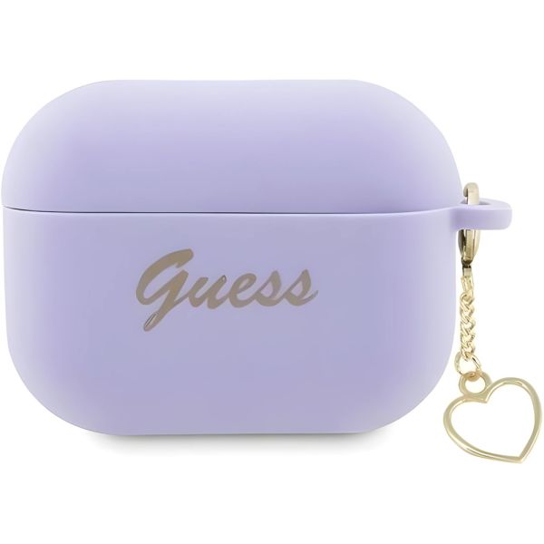 Coque Guess GUAP2LSCHSU AirPods Pro 2 (2022/2023) violet Silicone Charm Heart Collection