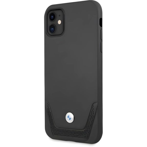 Coque BMW iPhone 11/Xr 6,1" noir hardcase Leather Perforate