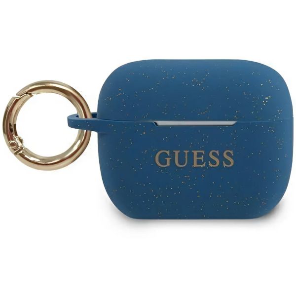 Coque Guess GUACAPSILGLBL AirPods Pro bleu Silicone Glitter