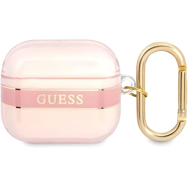 Coque Guess GUA3HHTSP AirPods 3 couverture rose Strap Collection