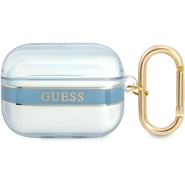 Coque Guess GUAPHHTSB AirPods Pro bleu Strap Collection