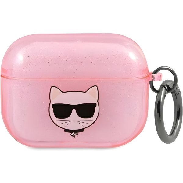 Coque Karl Lagerfeld KLA3UCHGP AirPods 3 rose Glitter Choupette