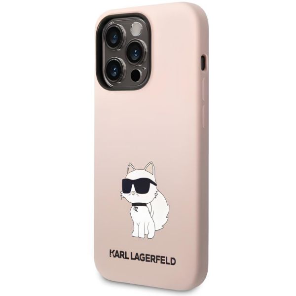 Coque Karl Lagerfeld KLHCP14XSNCHBCP iPhone 14 Pro Max 6,7" hardcase rose Silicone Choupette