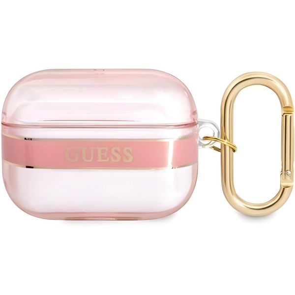 Coque Guess GUAPHHTSP AirPods Pro rose Strap Collection