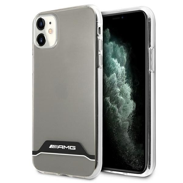 Coque AMG AMHCN61TCBW iPhone 11 / Xr 6,1" transparent hardcase Electroplate noir&blanc