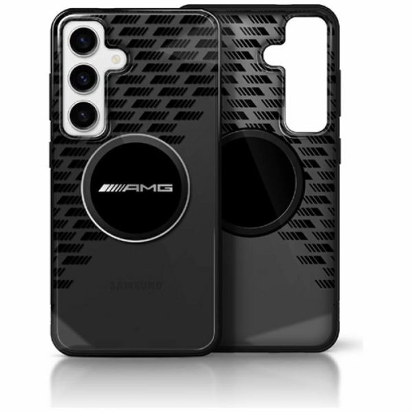 Coque Cas AMG Transparent Rhombs MagSafe do Samsung Galaxy S25 black