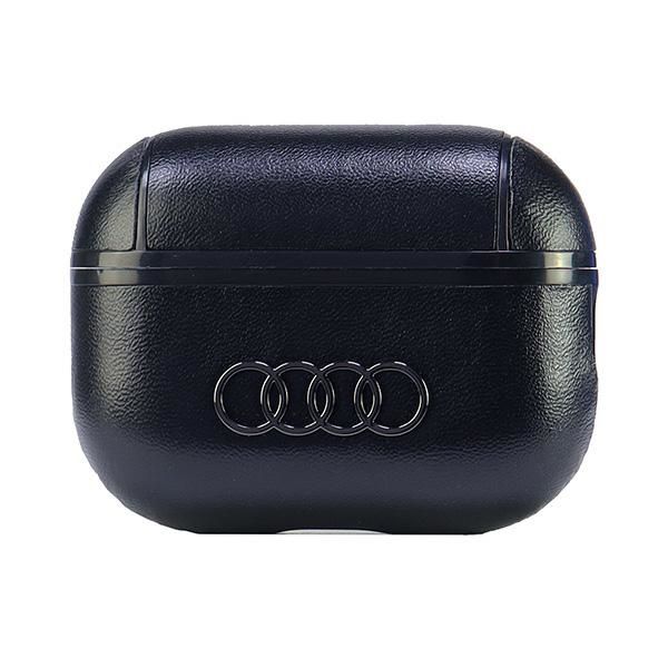 Coque Audi Leather Big Logo AirPods Pro 2 cover black AU-APP2-GT/D3-BK