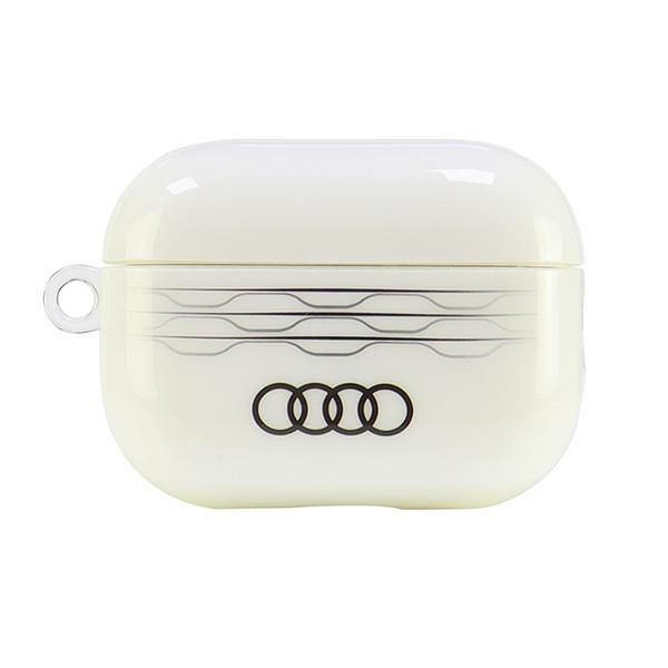 Coque Audi IML Geometric Pattern AirPods Pro 2 cover white AU-IMLAPP2-A6/D3-WE