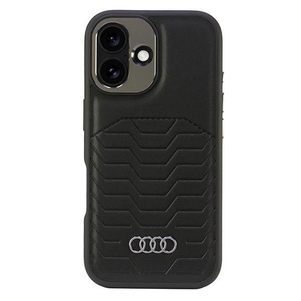 Coque Audi Synthetic Leather MagSafe iPhone 16 6.1" black hardcase AU-TPUPCMIP16-GT/D3-BK