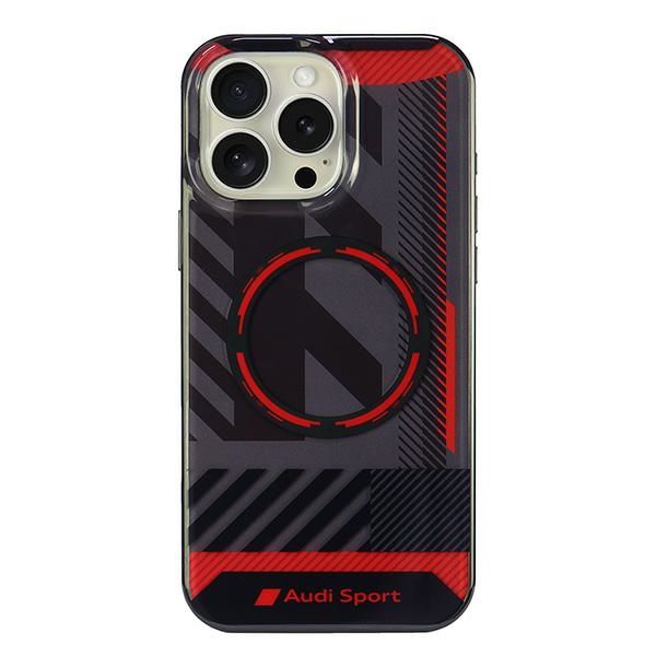 Coque Audi IML Sport MagSafe iPhone 16 Pro Max6.9" black hardcase AUS-IMLMIP16PM-RSQ/D2-BK