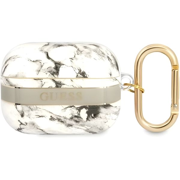 Coque Guess GUAPHCHMAG AirPods Pro gris Marble Strap Collection