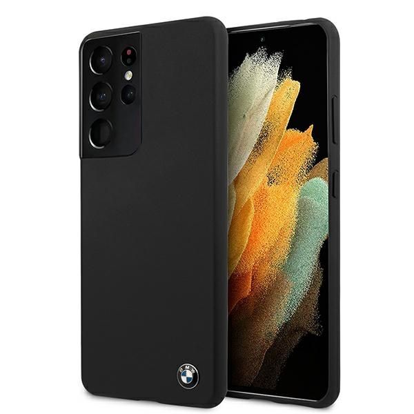 Coque Etui BMW BMHCS21LSILBK S21 Ultra G998 black hardcase Silicone Signature