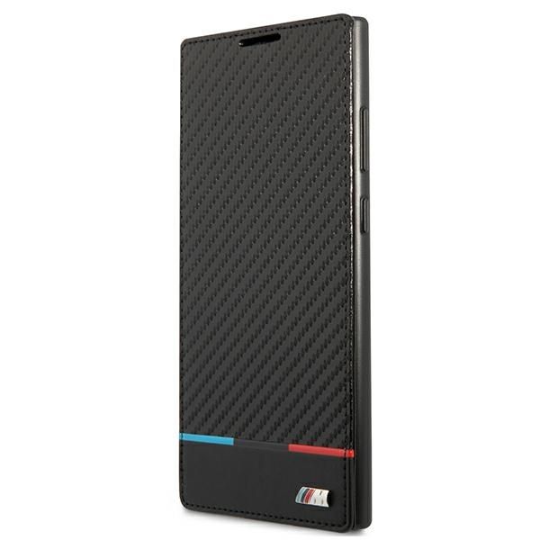 Coque Etui BMW BMBKS22LPUCARTCBK S22 Ultra S908 black bookcase M Collection Triangles