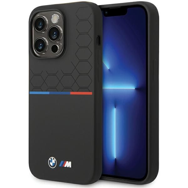Coque BMW BMHCP15X22SMPK iPhone 15 Pro Max 6.7" black Silicone Pattern