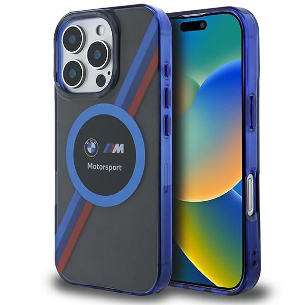 Coque BMW BMHMP16L23HTPUK iPhone 16 Pro 6.3" black hardcase Motosport IML Circle MagSafe