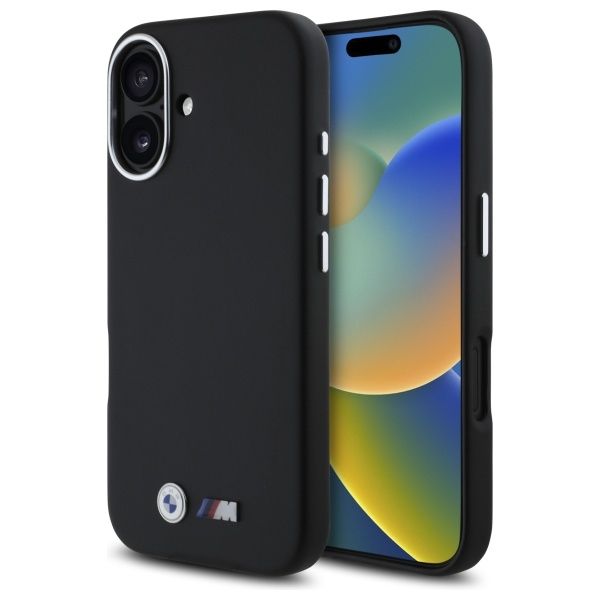 Coque BMW BMHCP16S23PMWK iPhone 16 6.1" black hardcase M Smooth Full Wrapped Metal