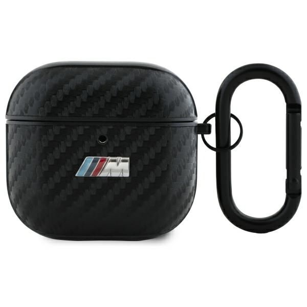 Coque BMW BMA4CMPUCA AirPods 4 cover black PU Carbon M Collection