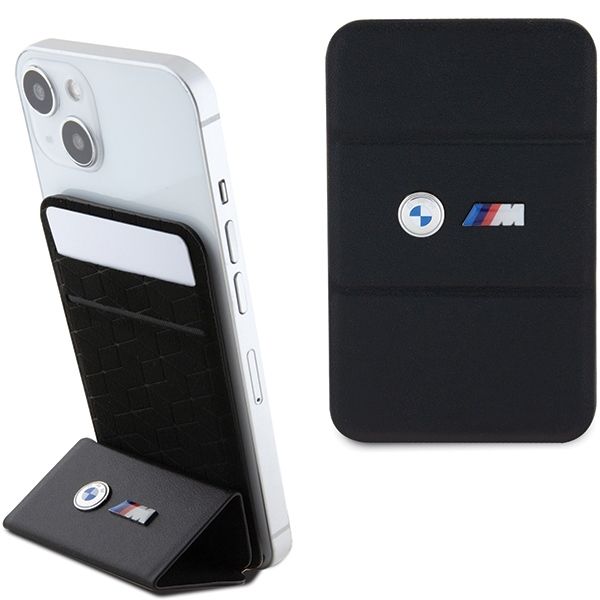 Portefeuille Wallet BMW Card Slot Stand BMWCSMMPGK noir MagSafe M Edition Collection