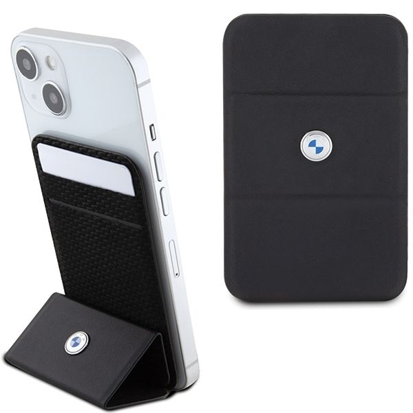 Portefeuille Wallet BMW Card Slot Stand BMWCSMRSK noir MagSafe Signature Collection