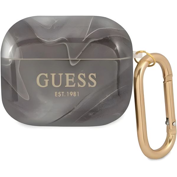 Coque Guess GUA3UNMK AirPods 3 noir Marble Collection