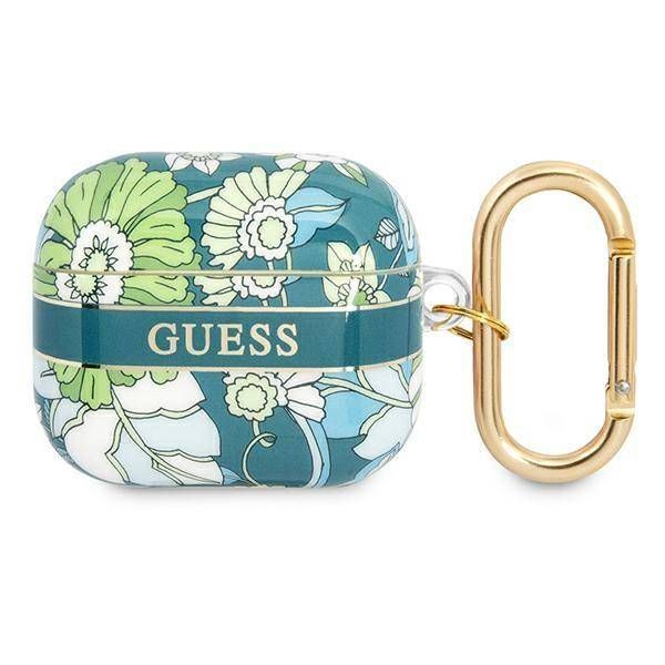 Case Guess GUA3HHFLN AirPods 3 green Flower Strap Collection