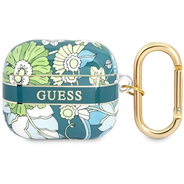 Coque Guess GUA3HHFLN AirPods 3 vert Flower Strap Collection