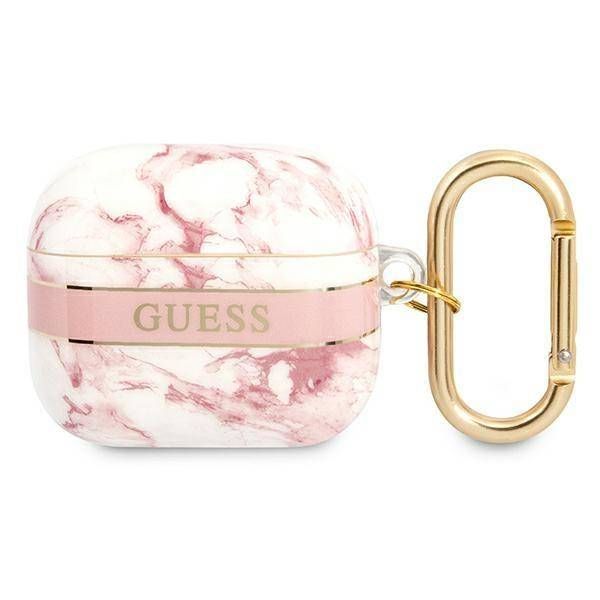 Case Guess GUA3HCHMAP AirPods 3 pink Marble Strap Collection