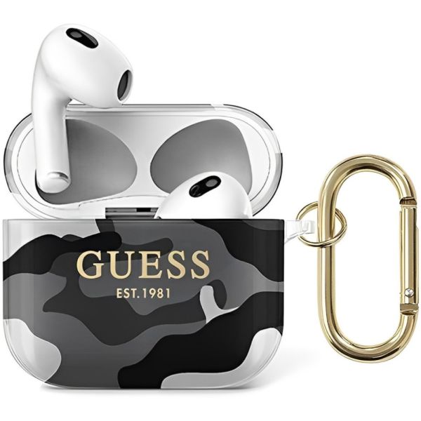 Coque Guess GUA3UCAMG AirPods 3 noir Camo Collection