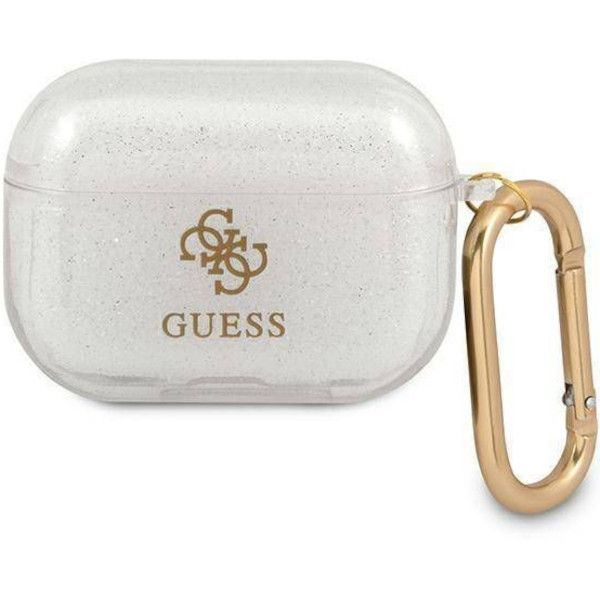 Coque Guess GUAPUCG4GT AirPods Pro transparent Glitter Collection