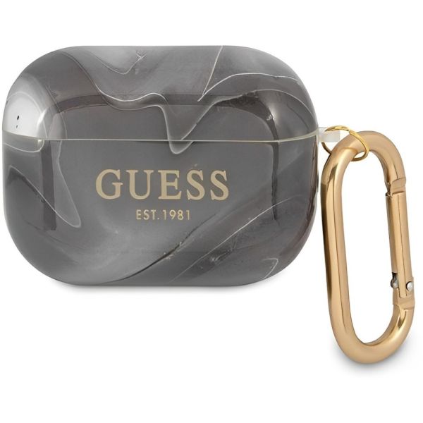 Coque Guess GUAPUNMK AirPods Pro noir Marble Collection