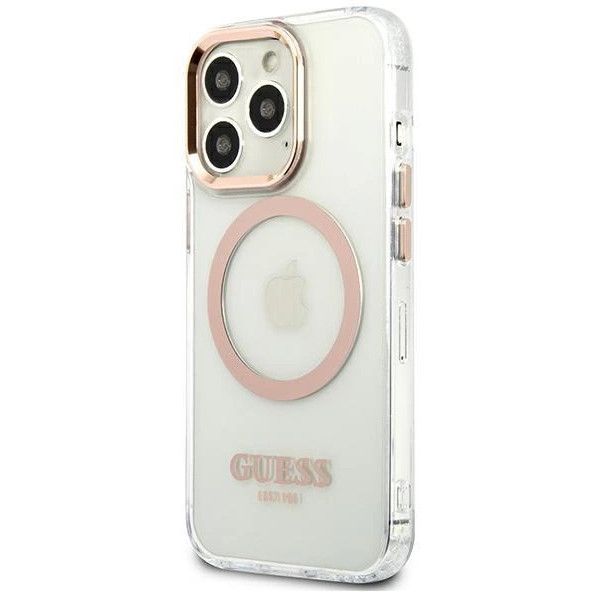 Coque Guess iPhone 13 Pro Max 6,7" gold hard case Metal Outline Magsafe