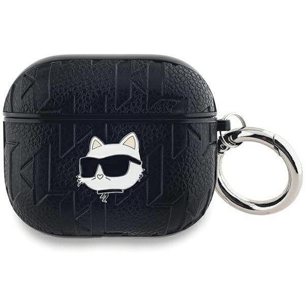 Coque Karl Lagerfeld KLA3PGCHPK AirPods 3 noir Monogram Choupette Head