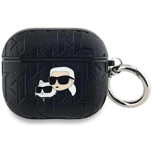 Coque Karl Lagerfeld KLA3PGKCPK AirPods 3 noir Monogram Karl & Choupette Head