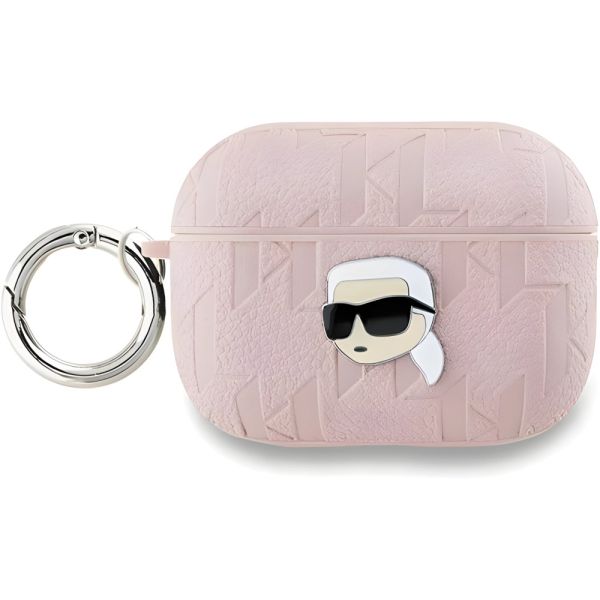 Coque Karl Lagerfeld KLAP2PGKIPP AirPods Pro 2 (2022/2023) rose Monogram Karl Head