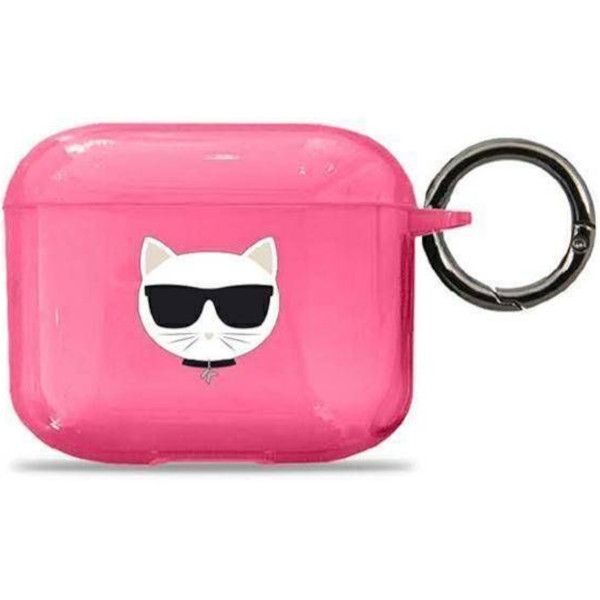 Coque Karl Lagerfeld KLA3UCHFP AirPods 3 rose Choupette