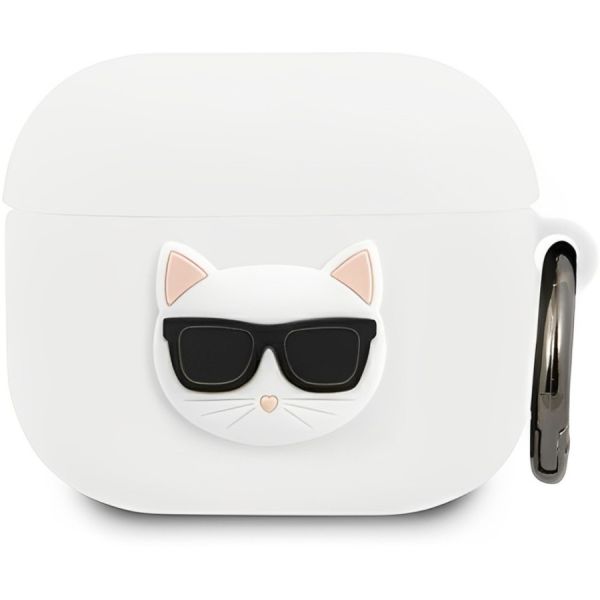 Coque Karl Lagerfeld KLACA3SILCHWH AirPods 3 blanc Silicone Choupette