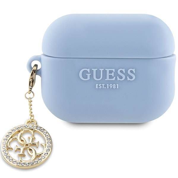 Case Guess GUAP23DSLGHDB AirPods Pro 2 (2022/2023) blue 3D Rubber 4G Diamond Charm