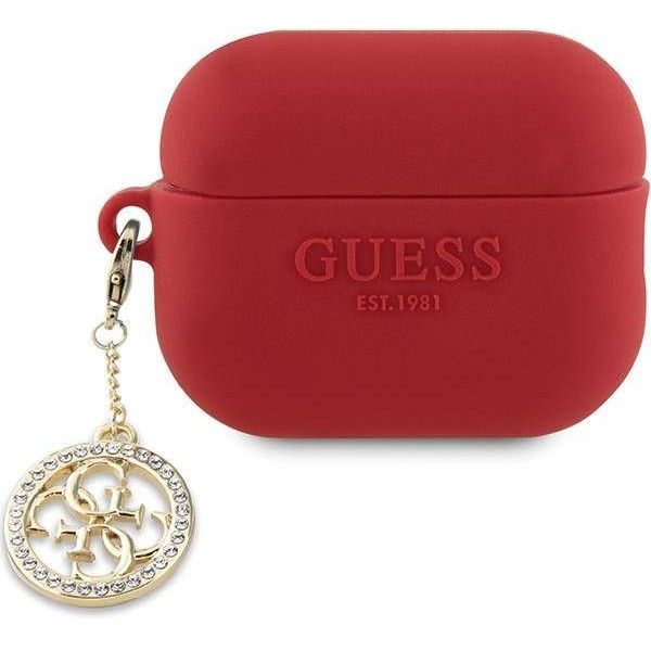 Coque Guess GUAP23DSLGHDF AirPods Pro 2 (2022/2023) rouge 3D Rubber 4G Diamond Charm