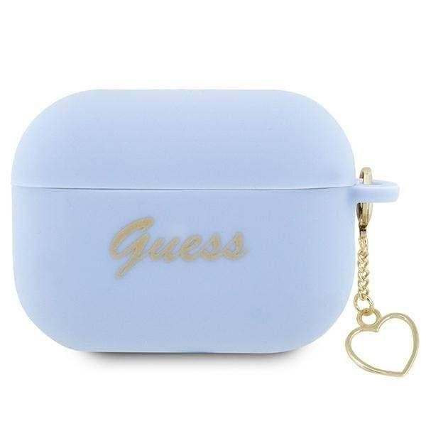 Case Guess GUAP2LSCHSB AirPods Pro 2 (2022/2023) blue Silicone Charm Heart Collection