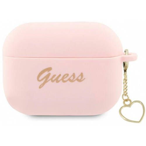 Coque Guess GUAP2LSCHSP AirPods Pro 2 (2022/2023) rose Silicone Charm Heart Collection