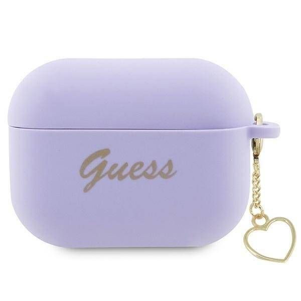 Case Guess GUAP2LSCHSU AirPods Pro 2 (2022/2023) purple Silicone Charm Heart Collection