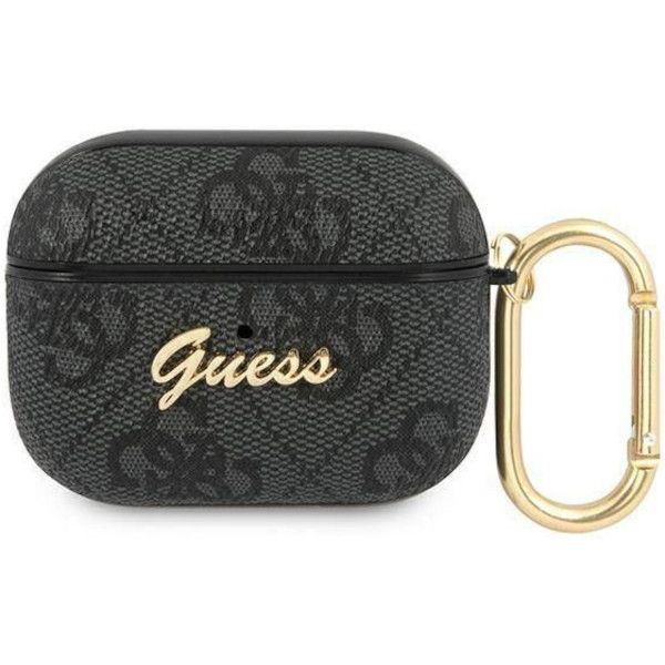 Coque Guess GUAP4GSMK AirPods Pro gris 4G Script Metal Collection