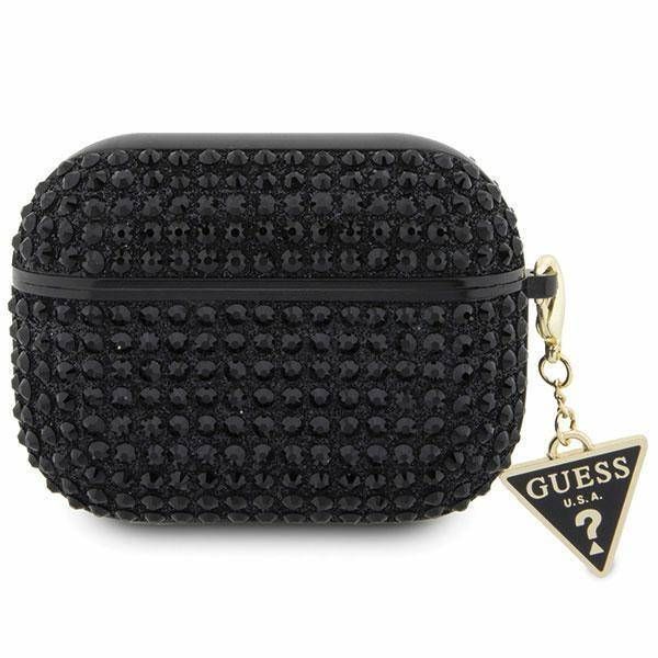 Case Guess GUAPHDGTPK AirPods Pro black Rhinestone Triangle Charm