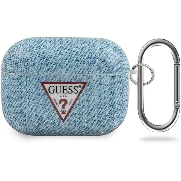 Coque Guess GUACAPTPUJULLB AirPods Pro light bleu Jeans Collection