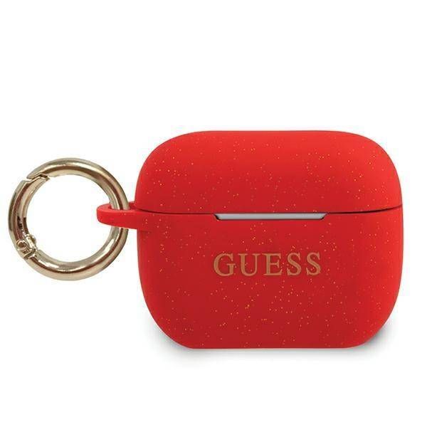 Case Guess GUACAPSILGLRE AirPods Pro red Silicone Glitter
