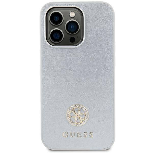 Coque Guess iPhone 15 Plus/14 Plus 6.7" argent hardcase Strass Metal Logo