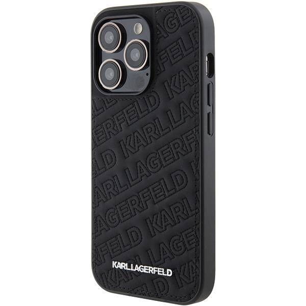 Coque Karl Lagerfeld KLHCP15XPQKPMK iPhone 15 Pro Max 6.7" noir hardcase Quilted K Pattern