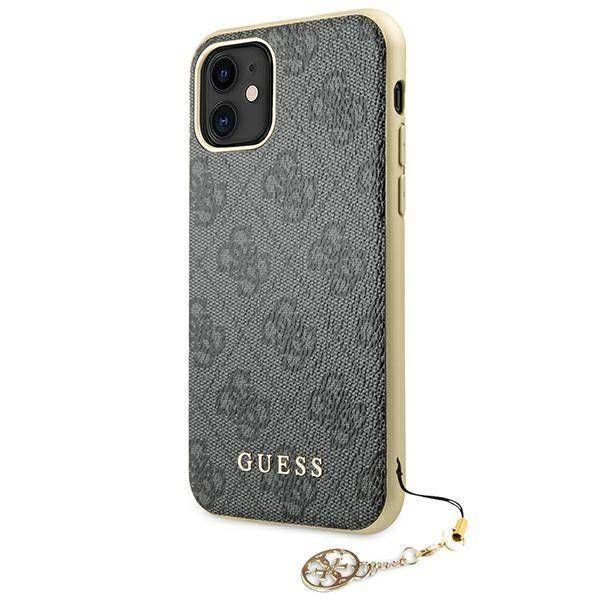 Case Guess iPhone 11 6,1"/Xr grey hard case 4G Charms Collection