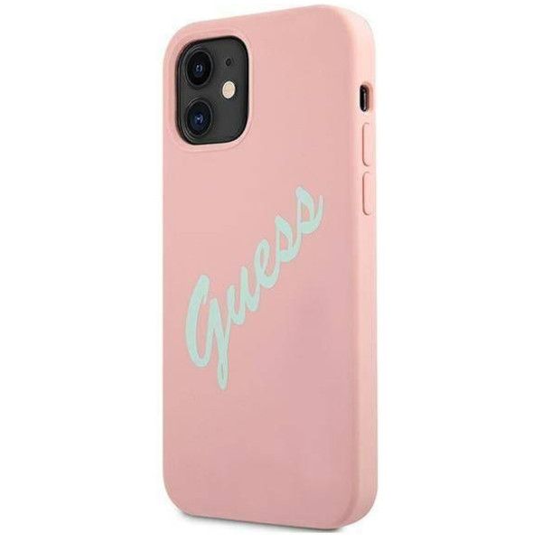 Coque Guess iPhone 12 mini 5,4" rose hardcase Silicone Vintage