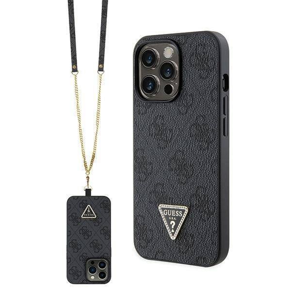 Coque Guess iPhone 13 Pro/13 6.1" noir hardcase Crossbody 4G Metal Logo